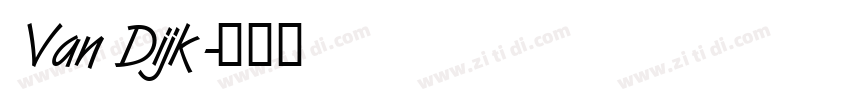 Van Dijk字体转换